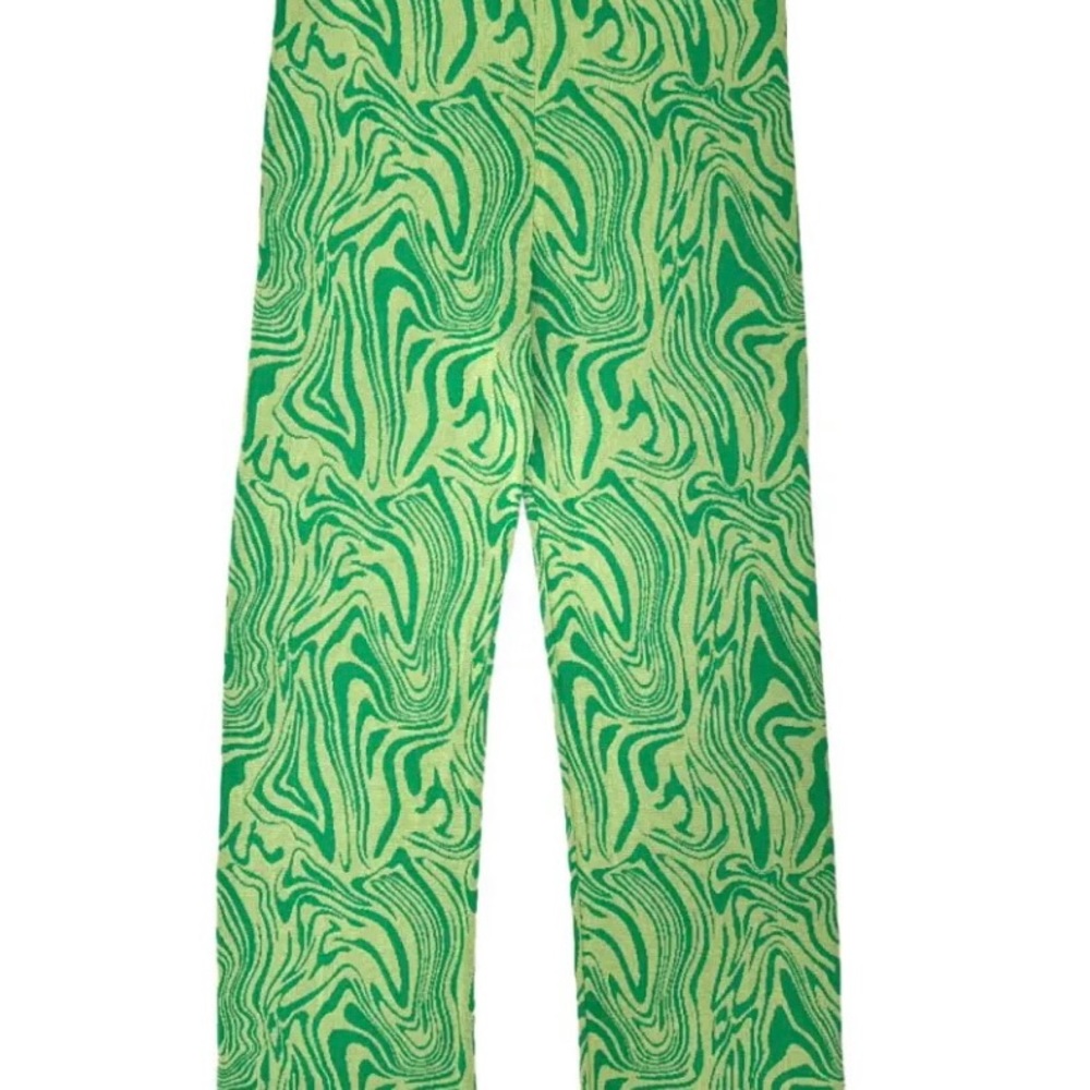 Paloma Wool Funky Green Pattern Claudia Pants M